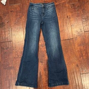 Blue, flared, Bebe jeans! High rise.